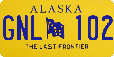 AK license plate GNL102