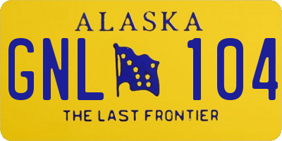 AK license plate GNL104