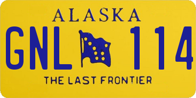 AK license plate GNL114