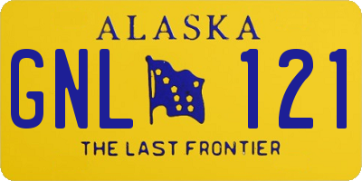 AK license plate GNL121