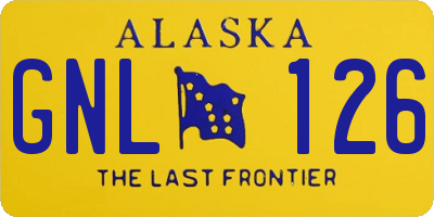 AK license plate GNL126