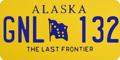 AK license plate GNL132