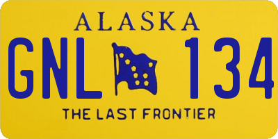 AK license plate GNL134