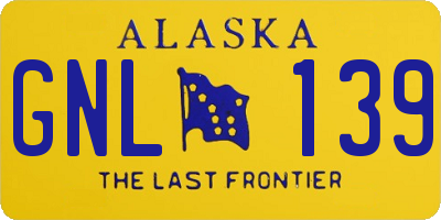 AK license plate GNL139