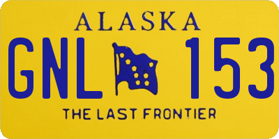 AK license plate GNL153