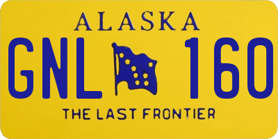 AK license plate GNL160