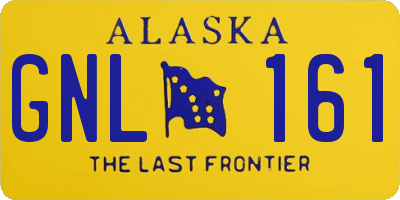 AK license plate GNL161