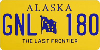 AK license plate GNL180