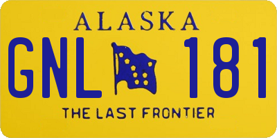 AK license plate GNL181