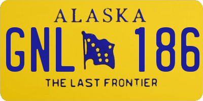 AK license plate GNL186