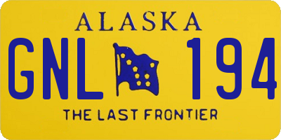 AK license plate GNL194