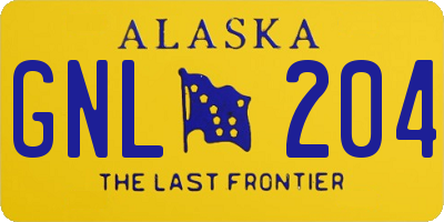 AK license plate GNL204