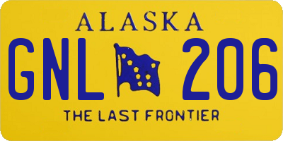 AK license plate GNL206