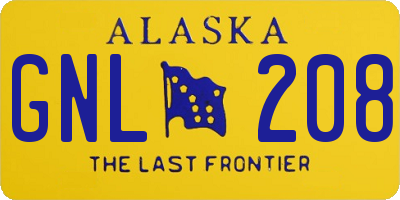 AK license plate GNL208