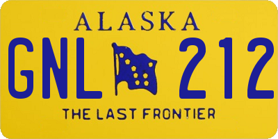 AK license plate GNL212