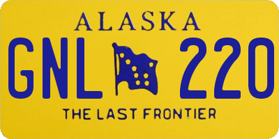 AK license plate GNL220