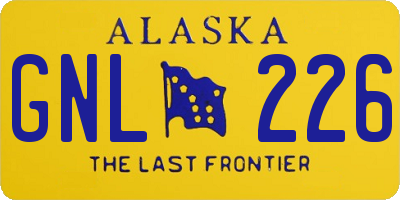 AK license plate GNL226