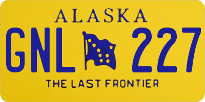 AK license plate GNL227