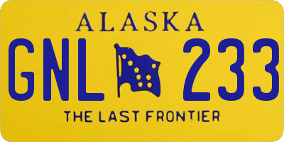 AK license plate GNL233
