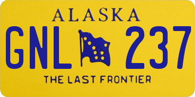 AK license plate GNL237