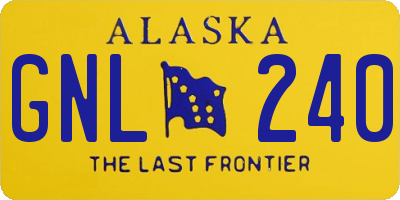 AK license plate GNL240