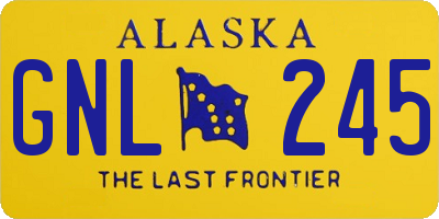 AK license plate GNL245