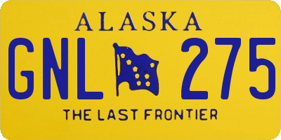 AK license plate GNL275