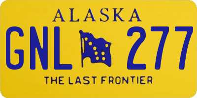 AK license plate GNL277