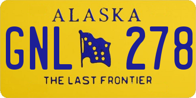 AK license plate GNL278