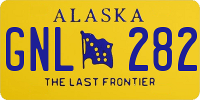 AK license plate GNL282