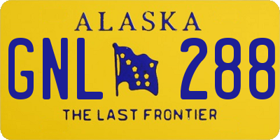 AK license plate GNL288