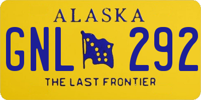 AK license plate GNL292