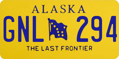 AK license plate GNL294