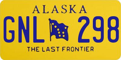 AK license plate GNL298