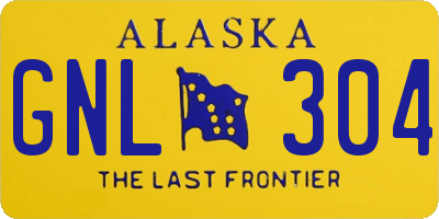 AK license plate GNL304