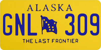AK license plate GNL309