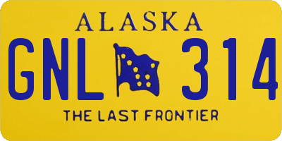 AK license plate GNL314