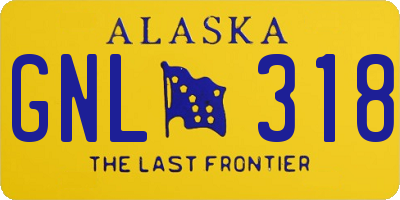 AK license plate GNL318