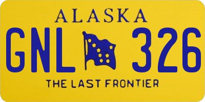 AK license plate GNL326
