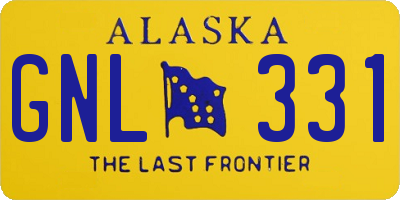 AK license plate GNL331