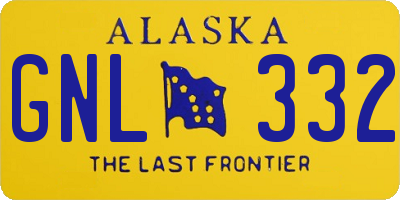 AK license plate GNL332