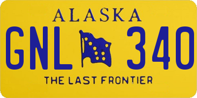AK license plate GNL340