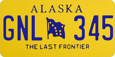 AK license plate GNL345