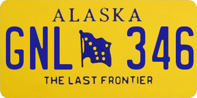 AK license plate GNL346