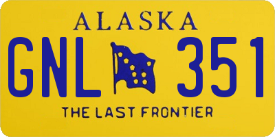 AK license plate GNL351
