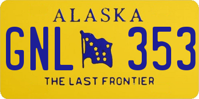AK license plate GNL353