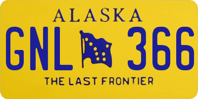 AK license plate GNL366