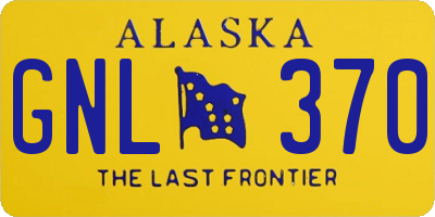 AK license plate GNL370