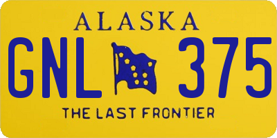 AK license plate GNL375