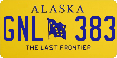 AK license plate GNL383